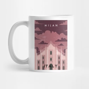 Milan, Italy. Retro travel poster Mug